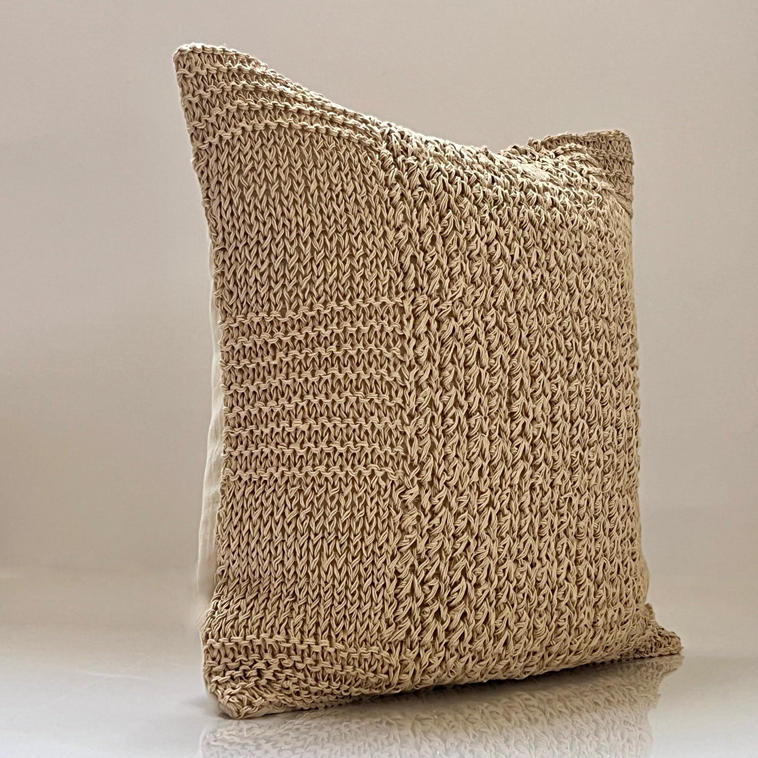Calla Handknit Throw Pillow Cover