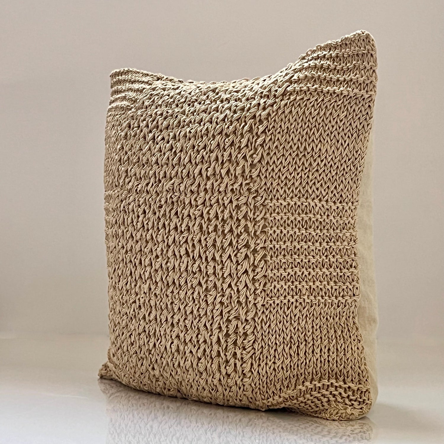 Calla Handknit Throw Pillow Cover