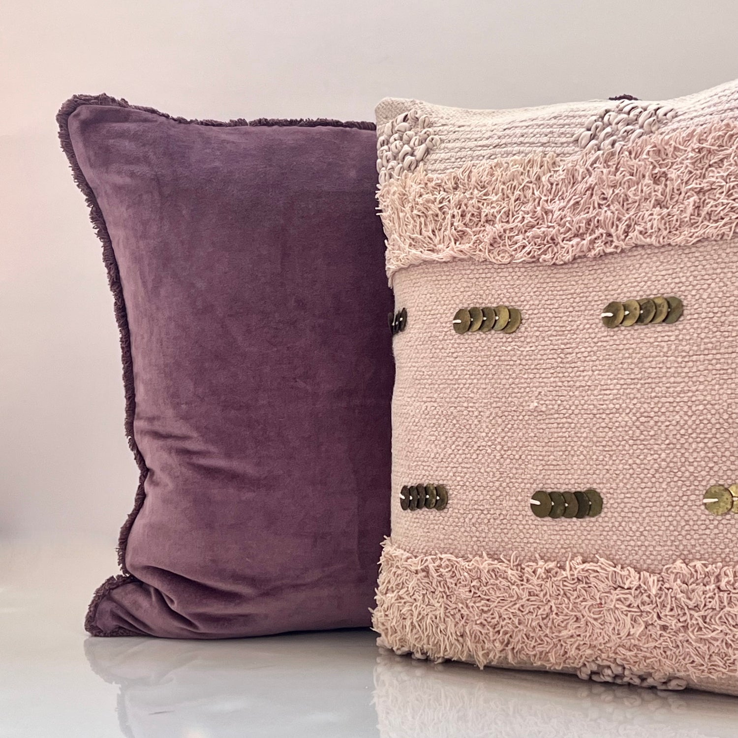 Blushed pink Throw Pillow Cover