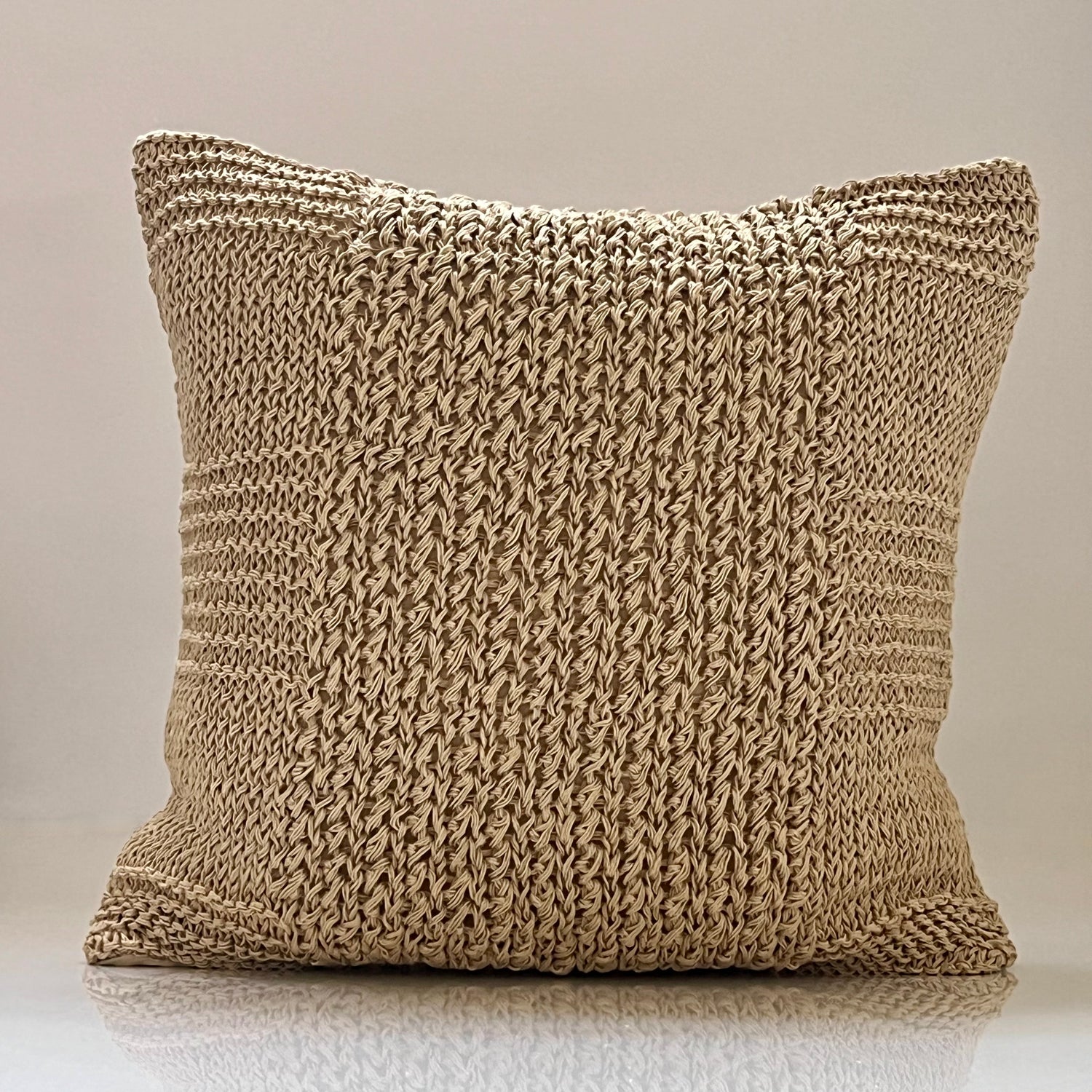 Calla Handknit Throw Pillow Cover