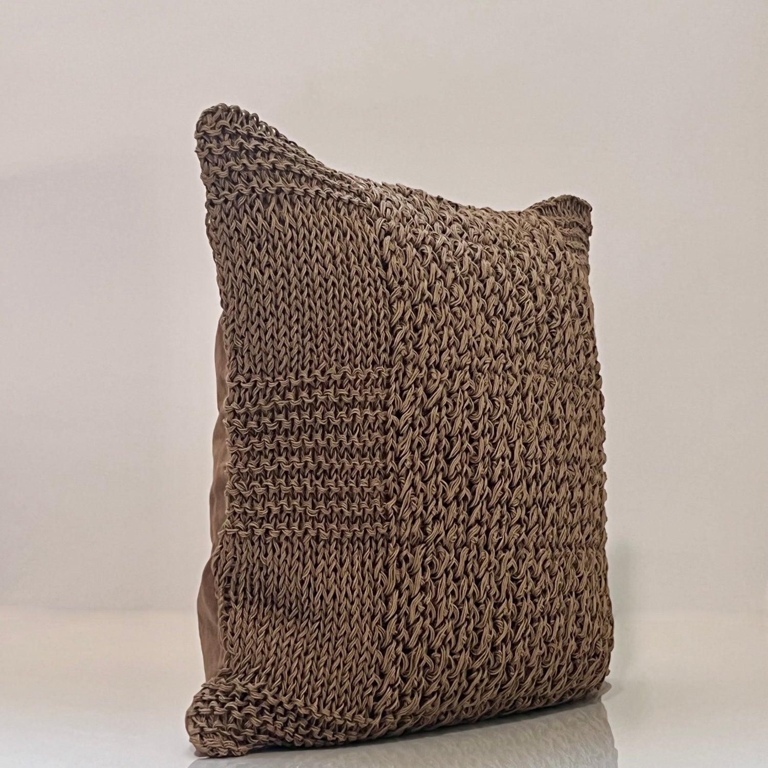 Calla Handknit Throw Pillow Cover