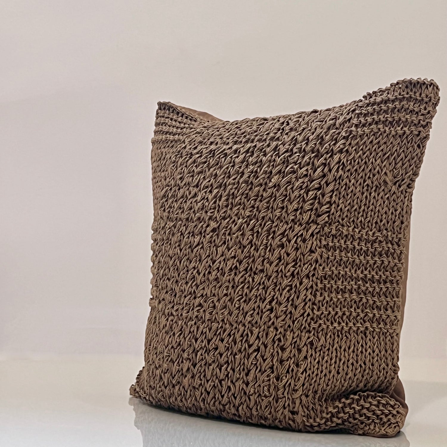 Calla Handknit Throw Pillow Cover