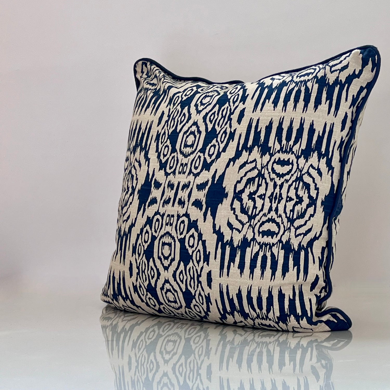 Felicia Indigo Throw Pillow Cover