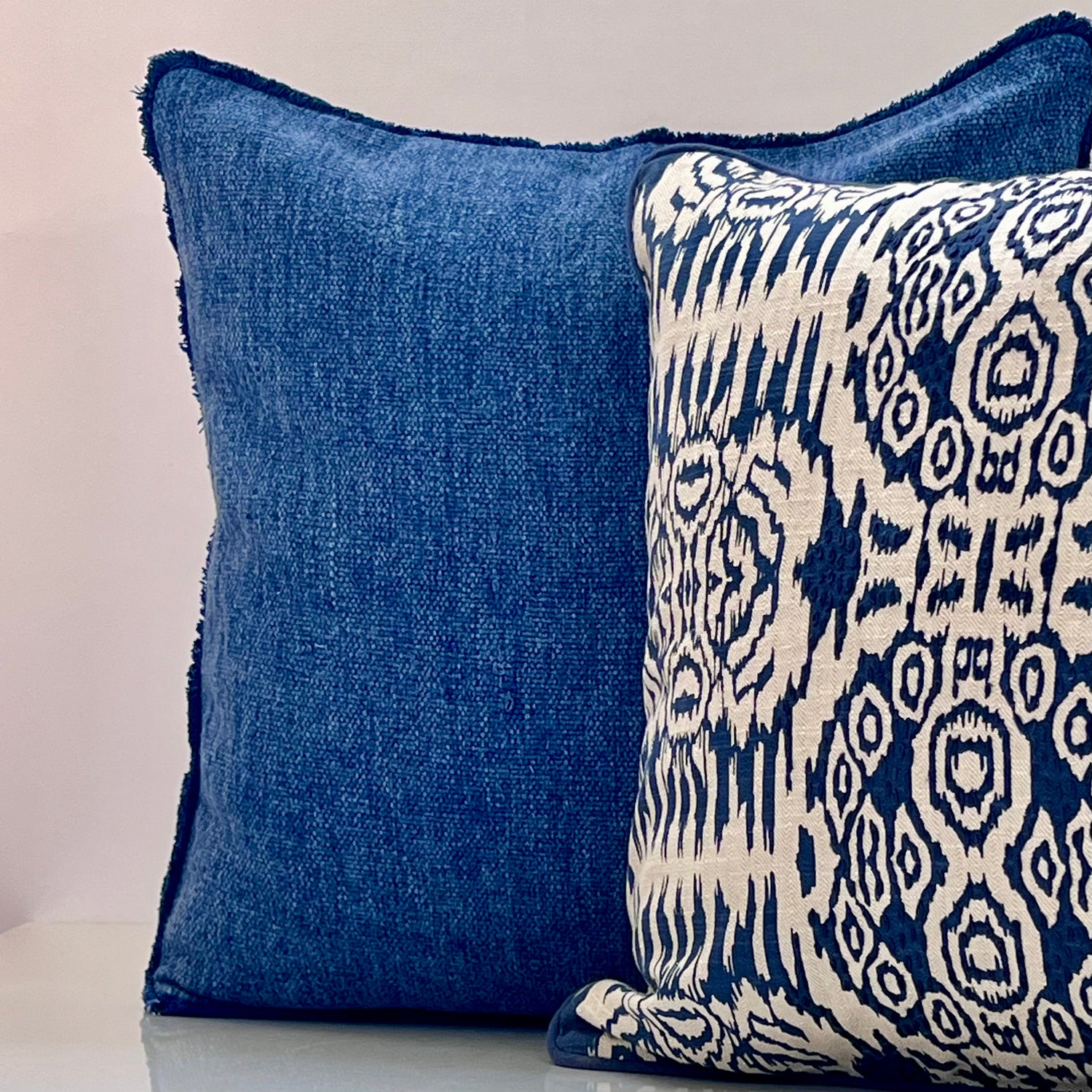 Felicia Indigo Throw Pillow Cover