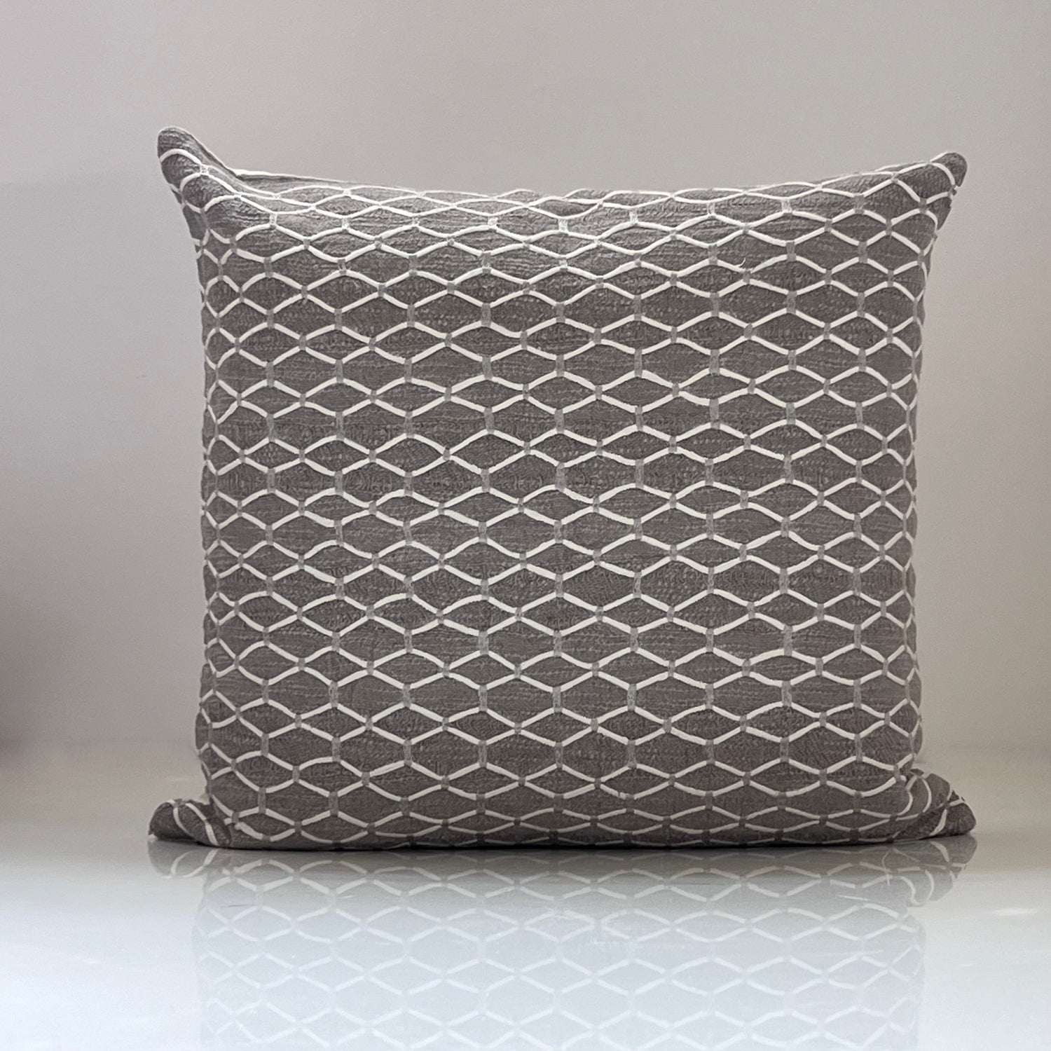 Brunia Gray Throw Pillow Cover