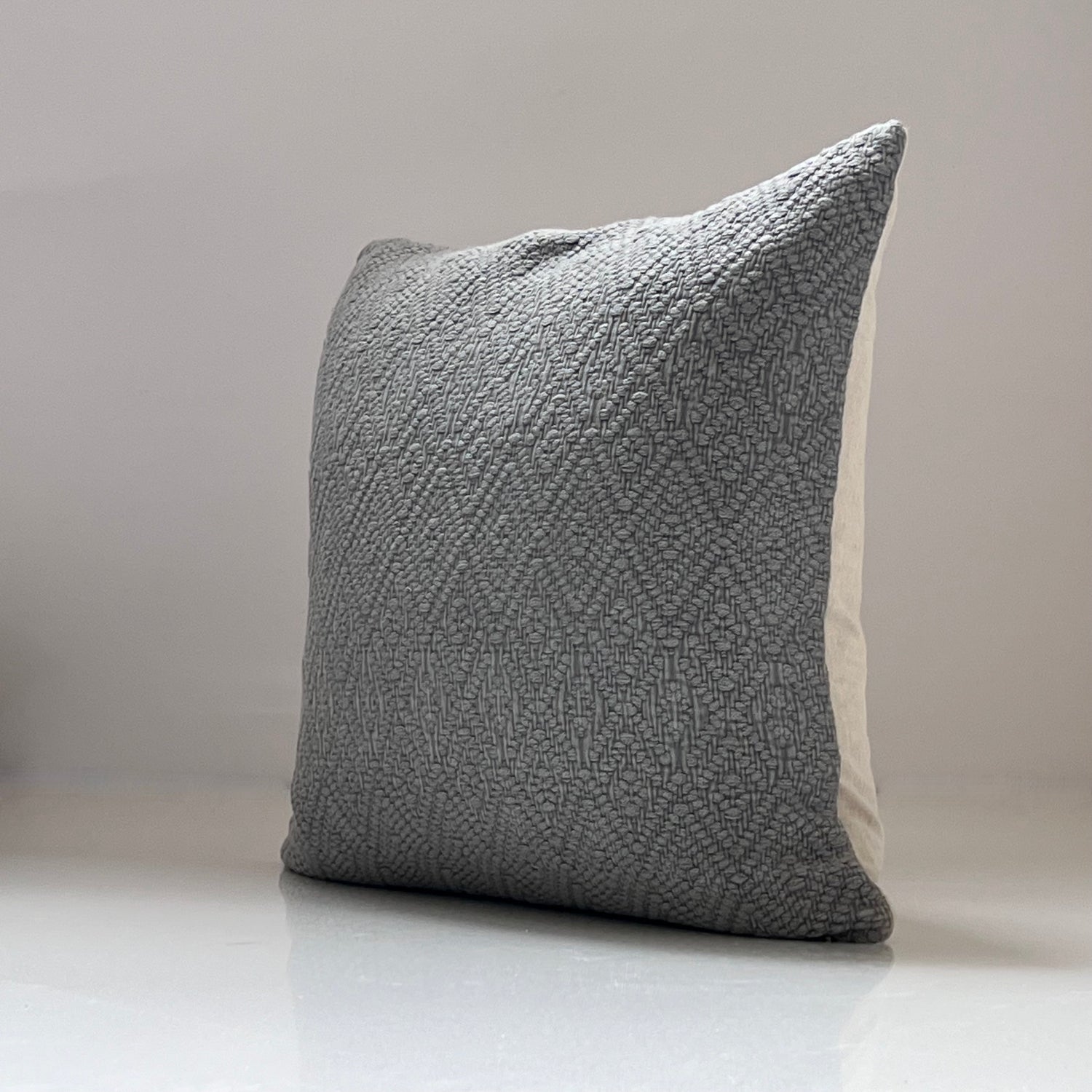 Cassian Gray Throw Pillow Cover